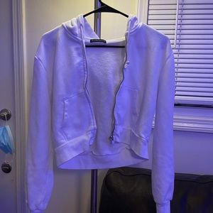 Brandy Melville Crystal hoodie white
